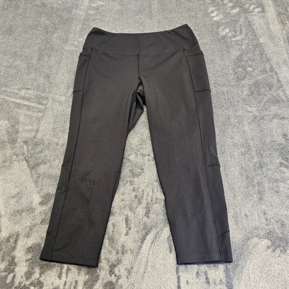 mountain hardwear Womens Medium mountain Stretch Capri leggings black 1961041 - Picture 1 of 12